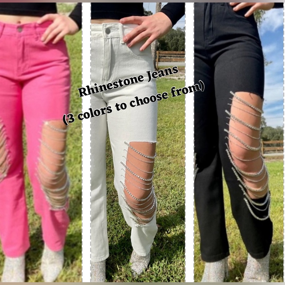 Rhinestone Cowgirl Jeans Fuchsia